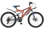 Велосипед STINGER 24' двухподвес, диск, HIGHLANDER 100 D оранжевый, 16,5'  24 SFD.HILAND1D.16 OR 7